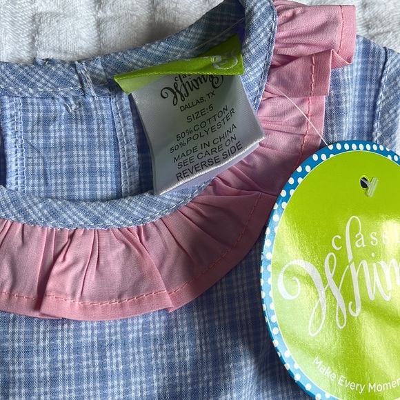 Classic Whimsy Check shirt and short set with bows! - Picture 3 of 5